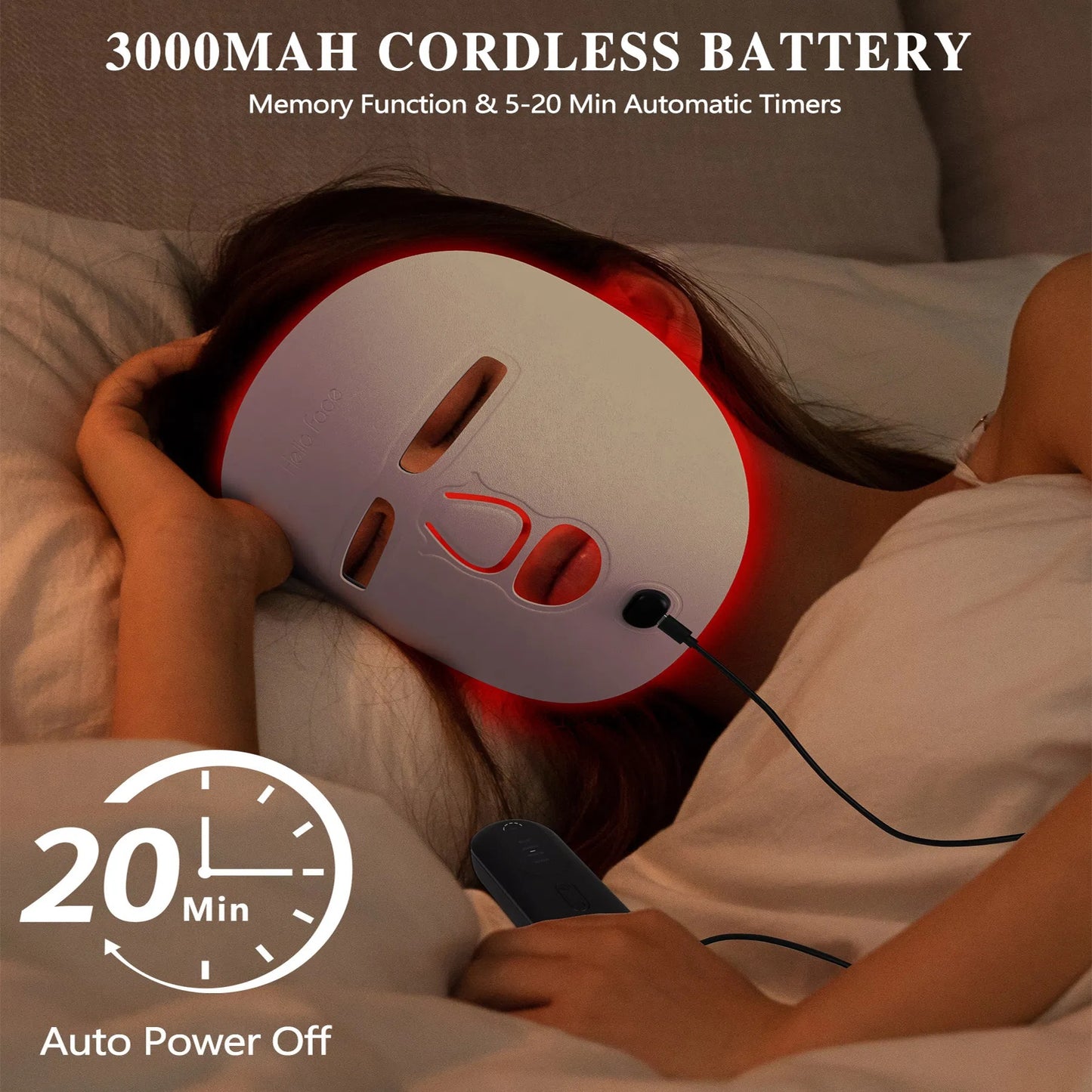 Red LED Light Skin Facial Care Mask